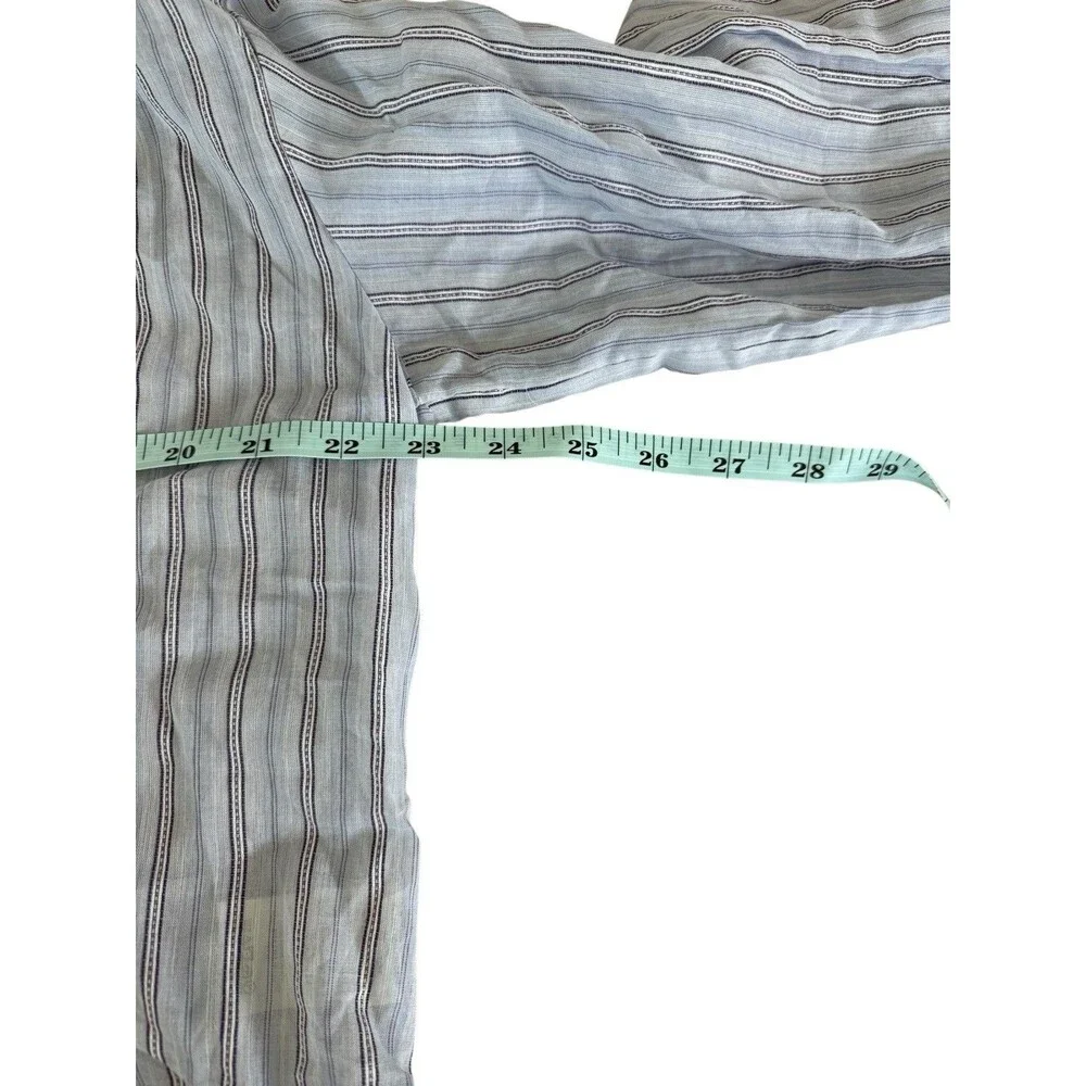 Free People Forever Love Striped Lace Top Romantic Peasant Victorian Size S